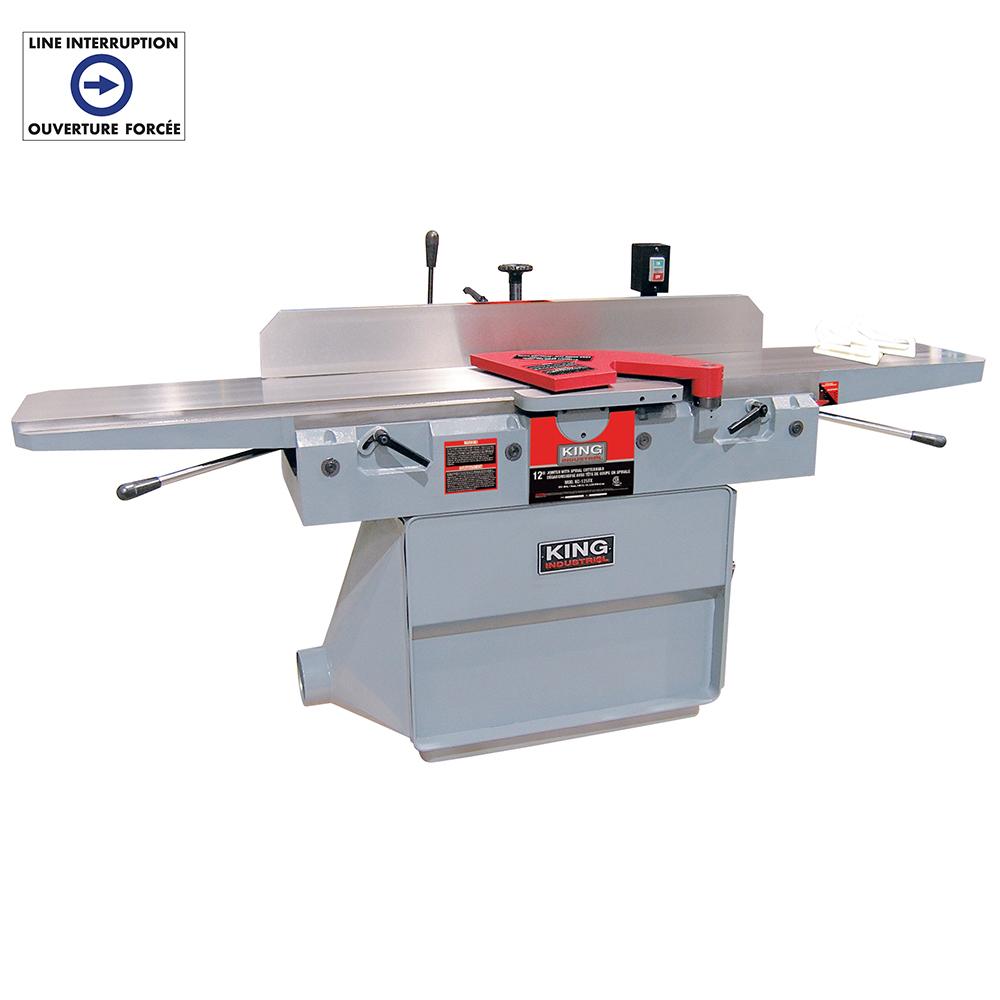 12&#34; Industrial jointer with spiral cutterhead (220V)<span class=' ItemWarning' style='display:block;'>Item is usually in stock, but we&#39;ll be in touch if there&#39;s a problem<br /></span>