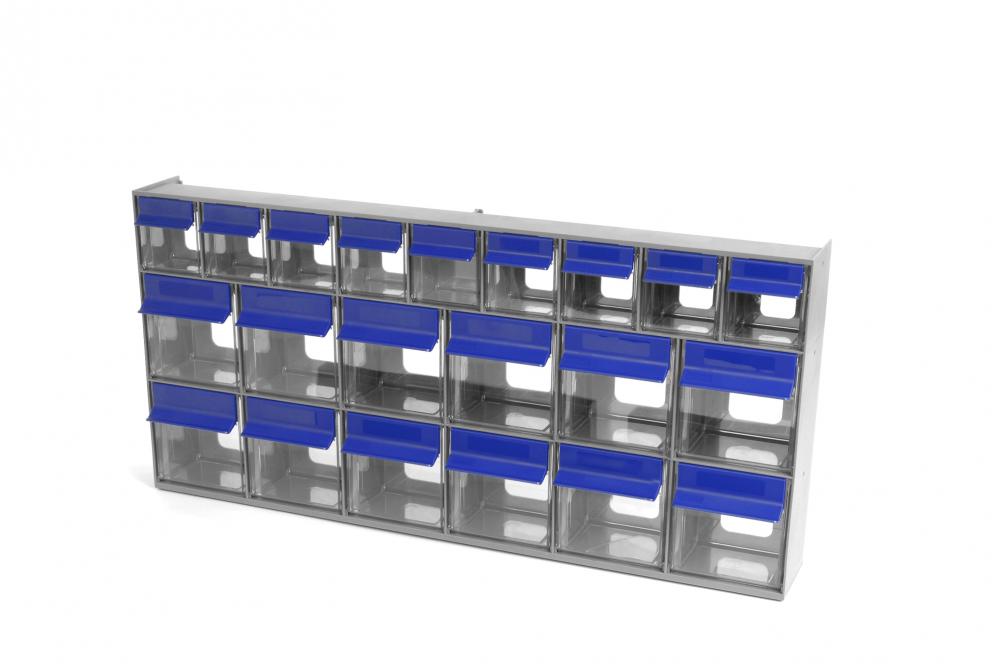 Tilt Bin G2 - Multistore 669 Set (Grey/Blue)<span class=' ItemWarning' style='display:block;'>Item is usually in stock, but we&#39;ll be in touch if there&#39;s a problem<br /></span>
