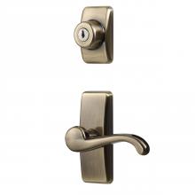 Ideal Security HK01-I-AB - GL Lever Set with Keyed Deadbolt (Antique Brass)