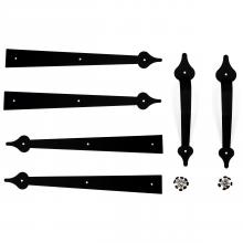 Ideal Security SK7107BL - Decorative Garage Door Hardware Kit (Black)