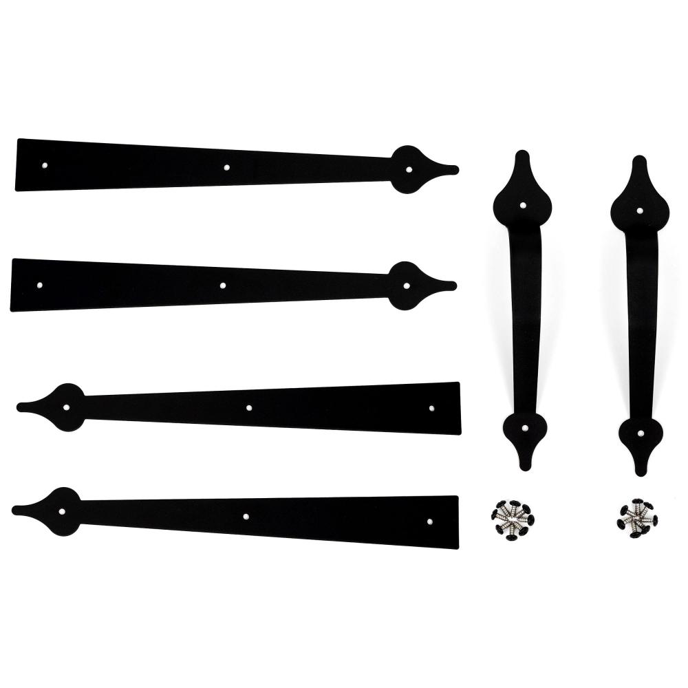 Quincaillerie décorative pour porte de garage (Noir)<span class=' ItemWarning' style='display:block;'>Item is usually in stock, but we&#39;ll be in touch if there&#39;s a problem<br /></span>