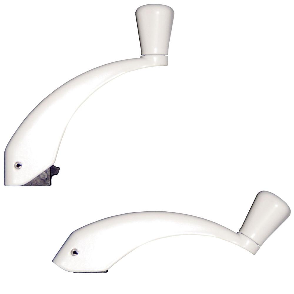 Manivelles repliables pour fenêtre (Blanc)<span class=' ItemWarning' style='display:block;'>Item is usually in stock, but we&#39;ll be in touch if there&#39;s a problem<br /></span>