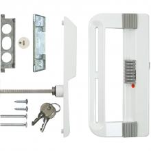 Ideal Security FR SK800KBL - Ensemble de poignée de porte patio avec verrouillage à clé (Blanc)