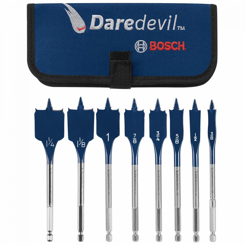 8 pc. Standard Spade Bit Set<span class=' ItemWarning' style='display:block;'>Item is usually in stock, but we&#39;ll be in touch if there&#39;s a problem<br /></span>