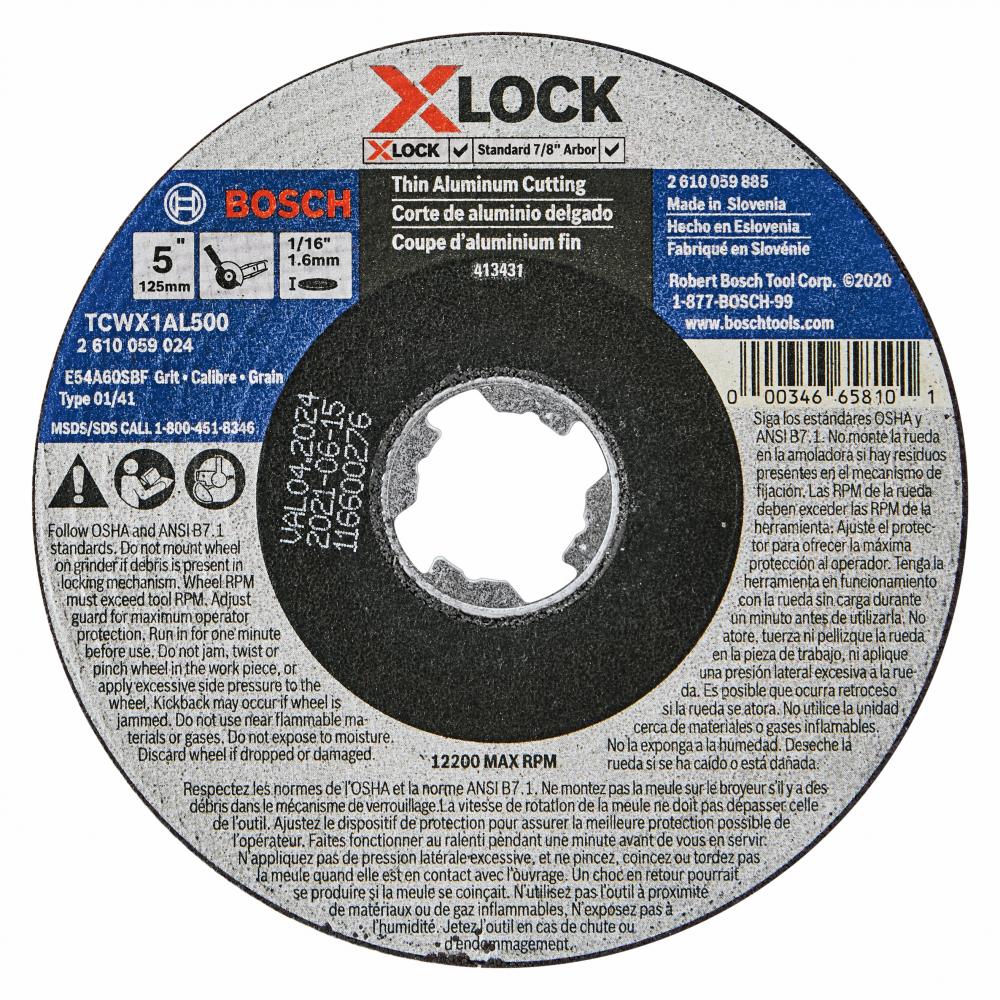5 In. X-LOCK Abrasive Wheel<span class=' ItemWarning' style='display:block;'>Item is usually in stock, but we&#39;ll be in touch if there&#39;s a problem<br /></span>