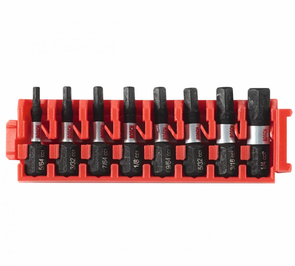 8 pc. Driven 1&#34; Impact Hex Insert Bits with Clip for Custom Case System<span class=' ItemWarning' style='display:block;'>Item is usually in stock, but we&#39;ll be in touch if there&#39;s a problem<br /></span>