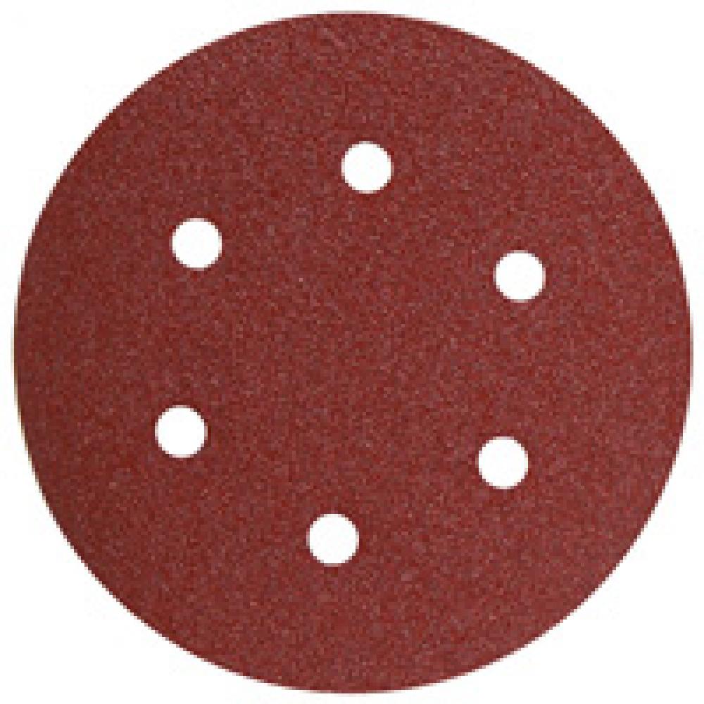 5 pc. 60 Grit 6&#34; 6 Hole Hook-And-Loop Sanding Discs<span class=' ItemWarning' style='display:block;'>Item is usually in stock, but we&#39;ll be in touch if there&#39;s a problem<br /></span>