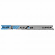 Bosch U118EF - 5 pc. 3-1/8" 14-18 Progressive TPI Flexible for Metal U-shank Jig Saw Blades