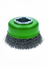 Bosch WBX319 - 3" Wheel Dia. X-LOCK Arbor Stainless Steel Crimped Wire Cup Brush