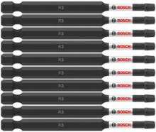 Bosch ITSQ335B - 10 pc. Impact Tough™ 3.5" Square #3 Power Bits (Bulk Pack)