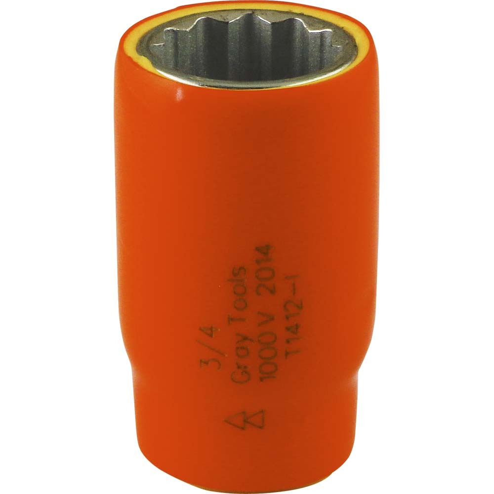 Socket 3/4&#34; X 1/2&#34; Drive, 12 Point Standard Length Socket, 1000V Insulated<span class=' ItemWarning' style='display:block;'>Item is usually in stock, but we&#39;ll be in touch if there&#39;s a problem<br /></span>