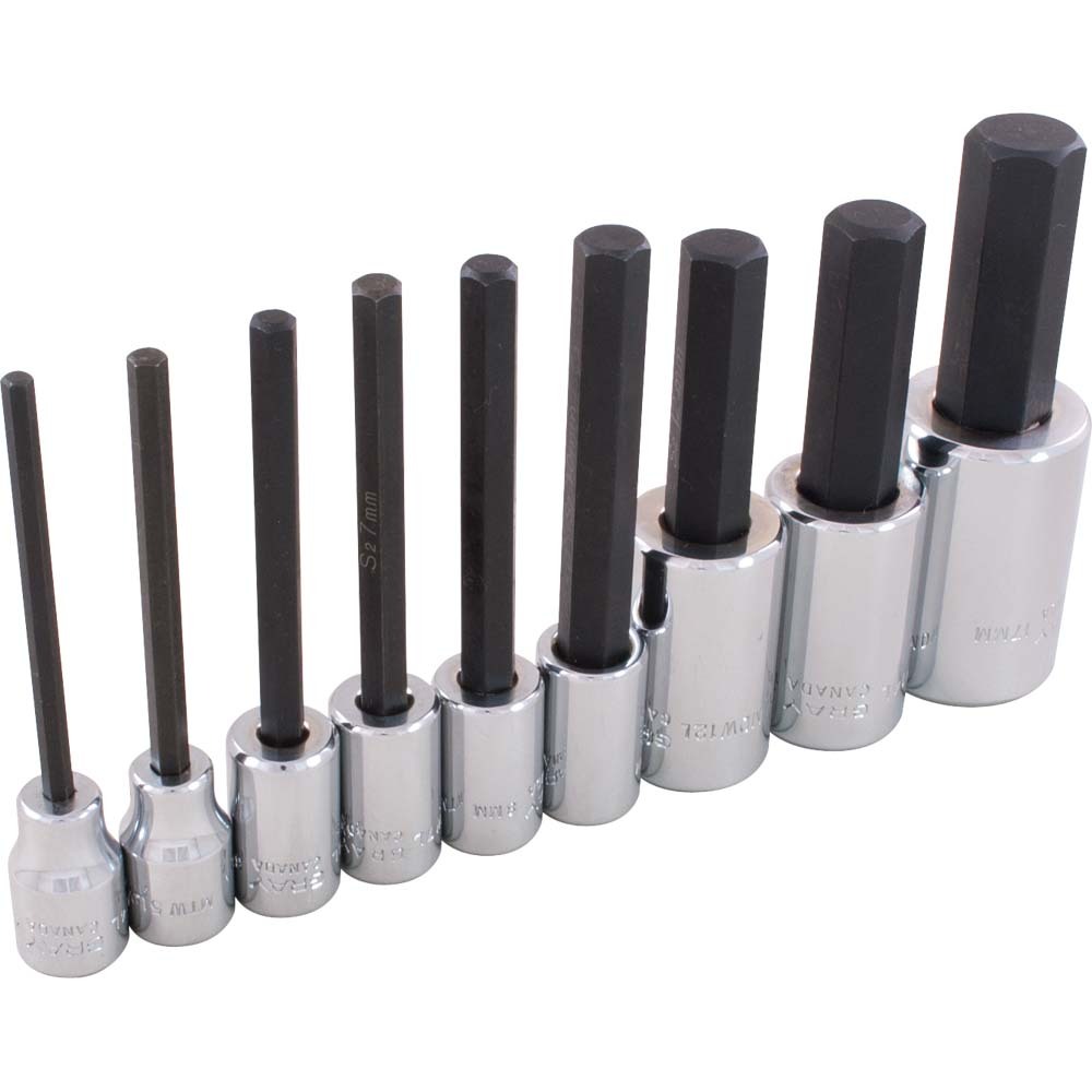 9 Piece 3/8&#34; & 1/2&#34; Drive Metric, Extra Long & Standard Hex Head Socket Set<span class=' ItemWarning' style='display:block;'>Item is usually in stock, but we&#39;ll be in touch if there&#39;s a problem<br /></span>
