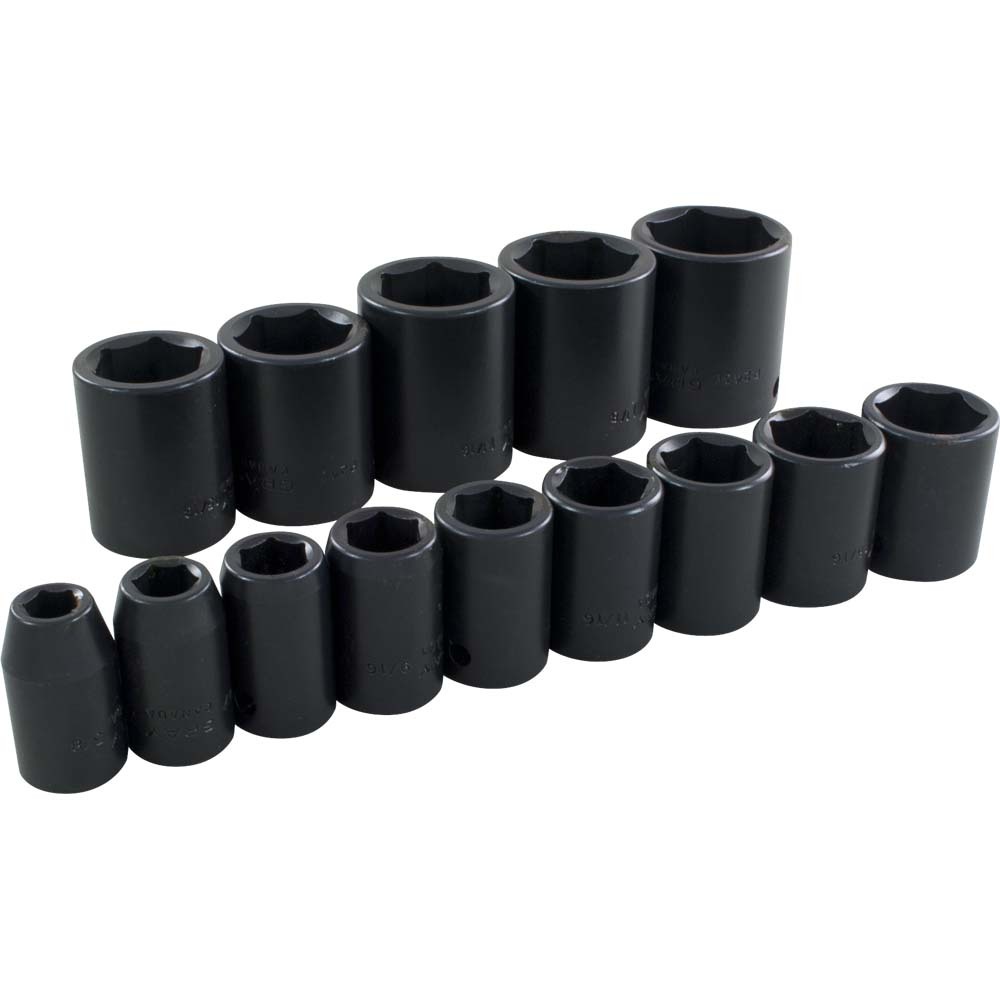14 Piece 1/2&#34; Drive 6 Point SAE, Standard Impact Socket Set, 3/8&#34; - 1-1/4&#34;<span class=' ItemWarning' style='display:block;'>Item is usually in stock, but we&#39;ll be in touch if there&#39;s a problem<br /></span>