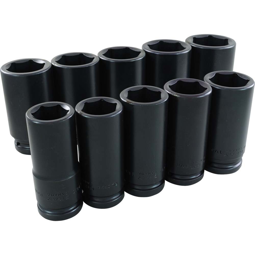 10 Piece 3/4&#34; Drive, 6 Point SAE Deep, Impact Socket Set, 15/16&#34; - 1-5/8&#34;<span class=' ItemWarning' style='display:block;'>Item is usually in stock, but we&#39;ll be in touch if there&#39;s a problem<br /></span>