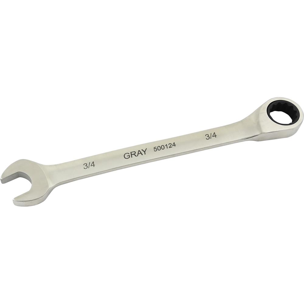 3/4&#34; Combination Fixed Head Ratcheting Wrench, Stainless Steel Finish<span class=' ItemWarning' style='display:block;'>Item is usually in stock, but we&#39;ll be in touch if there&#39;s a problem<br /></span>