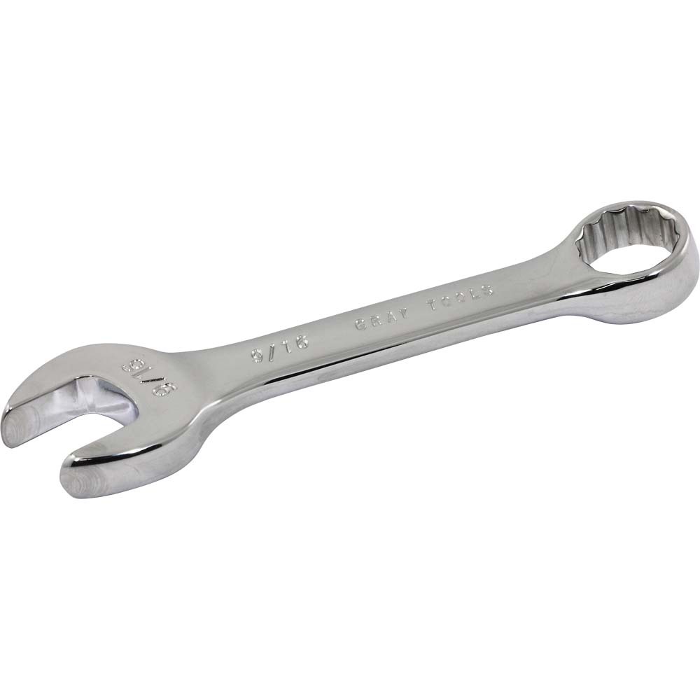 9/16&#34; Stubby Combination Wrench, 12 Point, Mirror Chrome Finish<span class=' ItemWarning' style='display:block;'>Item is usually in stock, but we&#39;ll be in touch if there&#39;s a problem<br /></span>