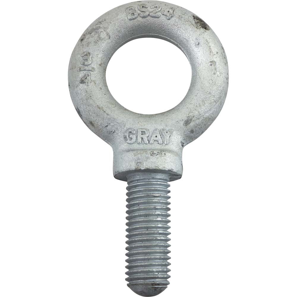 3/4-10 Thread Galvanized, Shoulder Pattern Eyebolt<span class=' ItemWarning' style='display:block;'>Item is usually in stock, but we&#39;ll be in touch if there&#39;s a problem<br /></span>