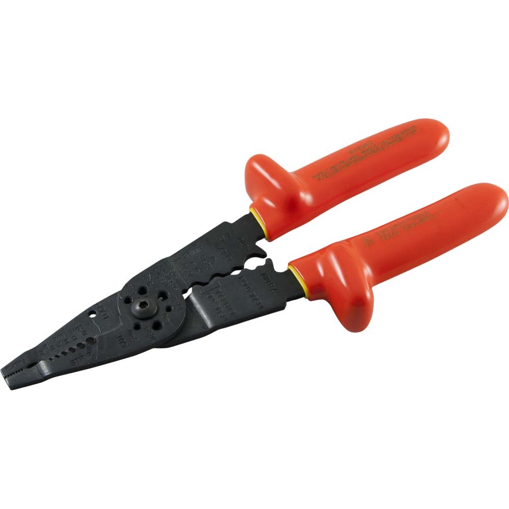 Electrical/Electronic 5 In 1 Plier, 9-1/2&#34; Long, Stripper, Crimper & Bolt Cutter, 1000V Insulate<span class=' ItemWarning' style='display:block;'>Item is usually in stock, but we&#39;ll be in touch if there&#39;s a problem<br /></span>
