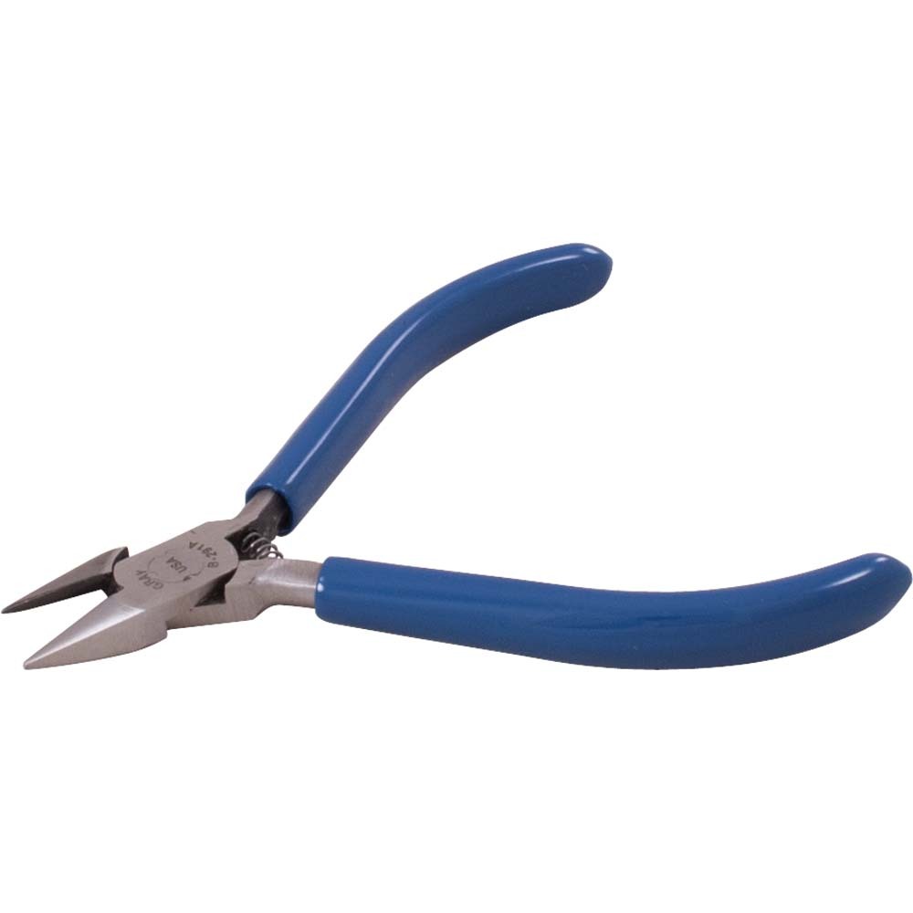 Slim Nose Diagonal Cutting Pliers, 4-1/4&#34; Long, 1/2&#34; Jaw<span class=' ItemWarning' style='display:block;'>Item is usually in stock, but we&#39;ll be in touch if there&#39;s a problem<br /></span>