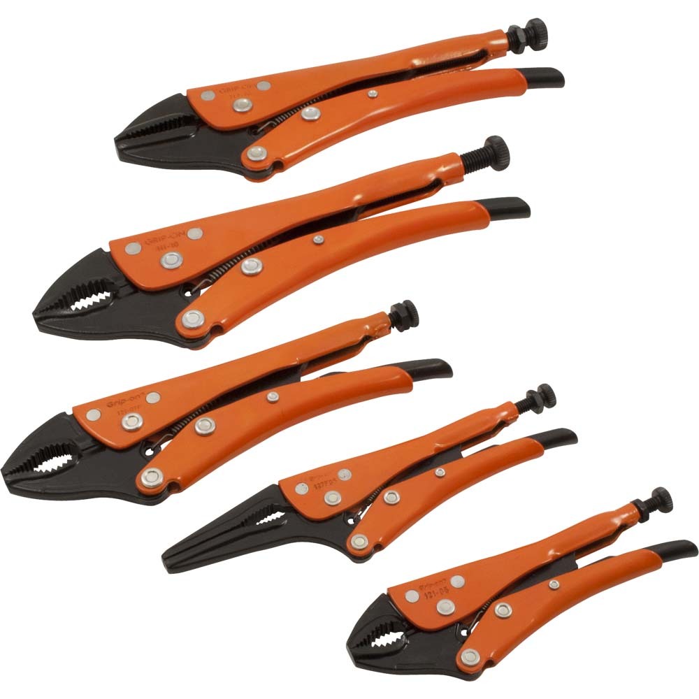 5 Piece General Service Set, Straight, Curved & Long Nose Locking Pliers<span class=' ItemWarning' style='display:block;'>Item is usually in stock, but we&#39;ll be in touch if there&#39;s a problem<br /></span>