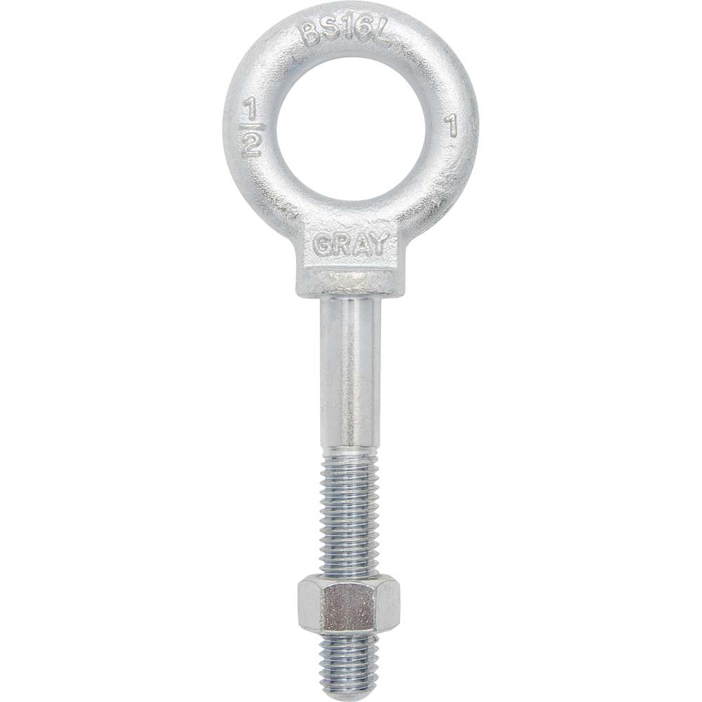 1/2-13 Shoulder Pattern Eye Bolt, 3-1/4&#34; Long Shank<span class=' ItemWarning' style='display:block;'>Item is usually in stock, but we&#39;ll be in touch if there&#39;s a problem<br /></span>