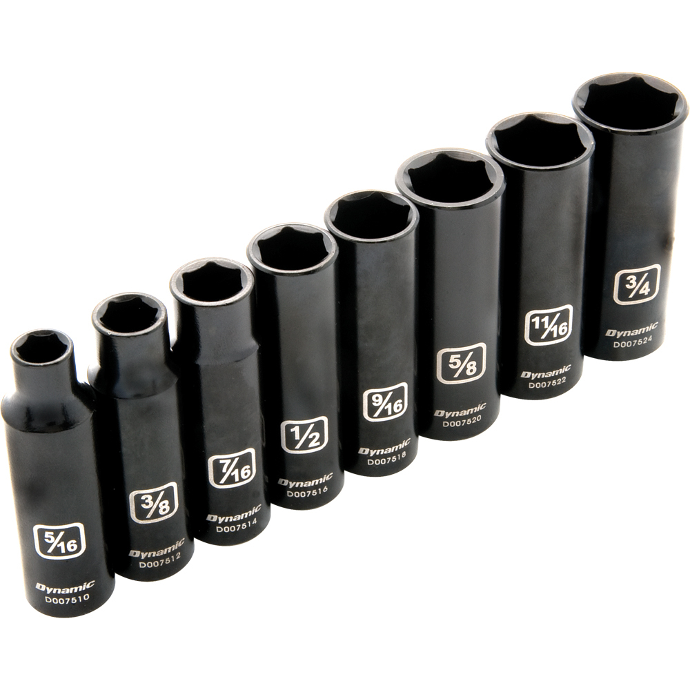3/8&#34; Drive 8 Piece 6 Point SAE, Deep Impact Socket Set, 5/16&#34; - 3/4&#34;<span class=' ItemWarning' style='display:block;'>Item is usually in stock, but we&#39;ll be in touch if there&#39;s a problem<br /></span>
