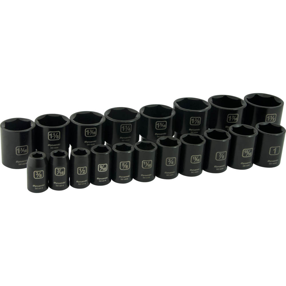 1/2&#34; Drive 19 Pieces 6 Point Standard SAE Impact Socket Set<span class=' ItemWarning' style='display:block;'>Item is usually in stock, but we&#39;ll be in touch if there&#39;s a problem<br /></span>