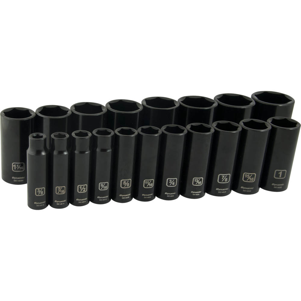 1/2&#34; Drive 19 Pieces 6 Point Deep SAE Impact Socket Set<span class=' ItemWarning' style='display:block;'>Item is usually in stock, but we&#39;ll be in touch if there&#39;s a problem<br /></span>