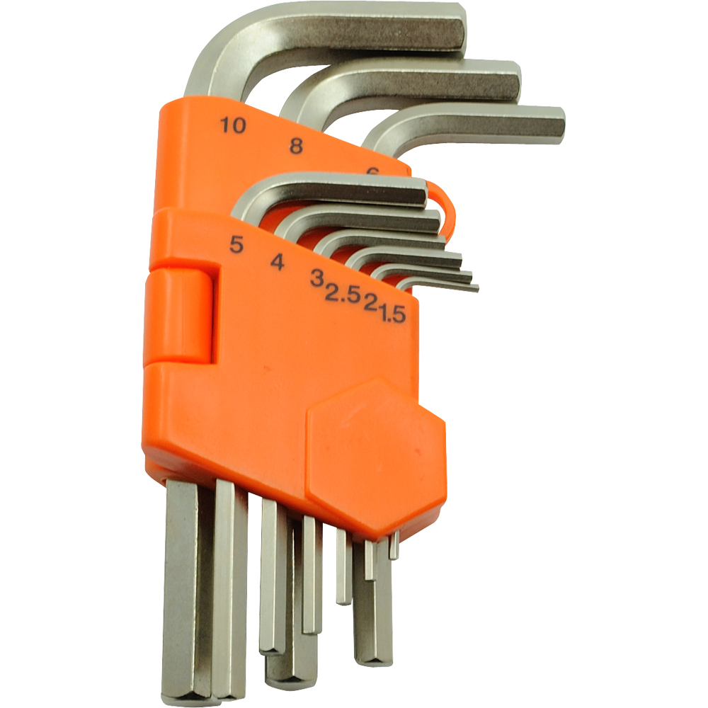 9 Piece Metric Regular Hex Key Set, 1.5mm - 10mm<span class=' ItemWarning' style='display:block;'>Item is usually in stock, but we&#39;ll be in touch if there&#39;s a problem<br /></span>