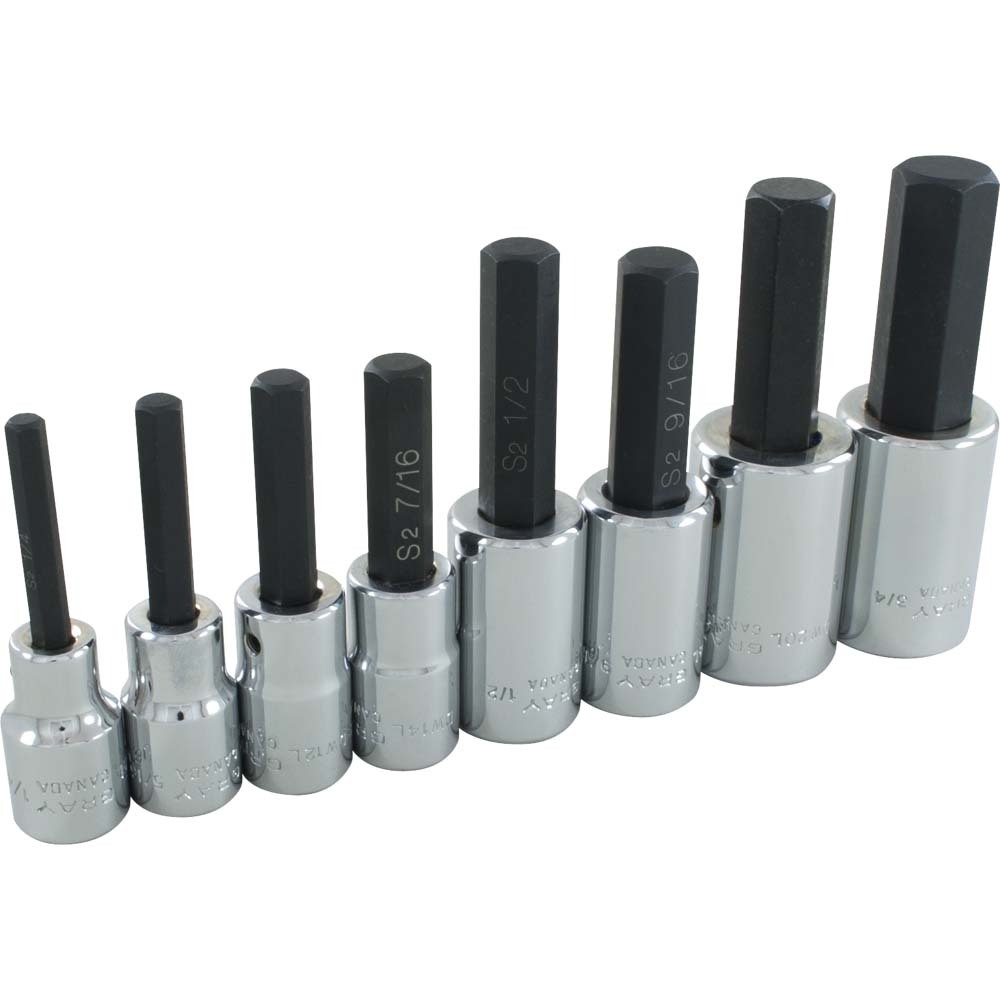 8 Piece 1/2&#34; Drive SAE, Hex Head Chrome Socket Set, 1/4&#34; - 3/4&#34;<span class=' ItemWarning' style='display:block;'>Item is usually in stock, but we&#39;ll be in touch if there&#39;s a problem<br /></span>