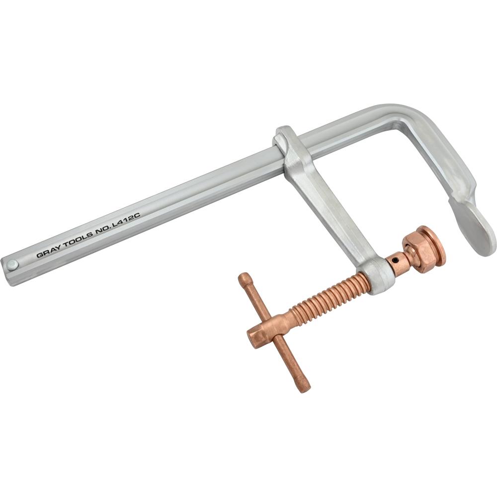 L - Clamp Regular Duty, Copper Screw & Pad, 0 - 12&#34; Capacity<span class=' ItemWarning' style='display:block;'>Item is usually in stock, but we&#39;ll be in touch if there&#39;s a problem<br /></span>