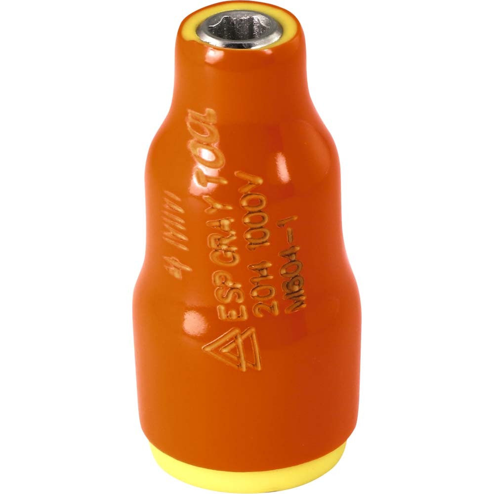 4mm X 1/4&#34; Drive, 6 Point Standard Length Socket, 1000V Insulated<span class=' ItemWarning' style='display:block;'>Item is usually in stock, but we&#39;ll be in touch if there&#39;s a problem<br /></span>
