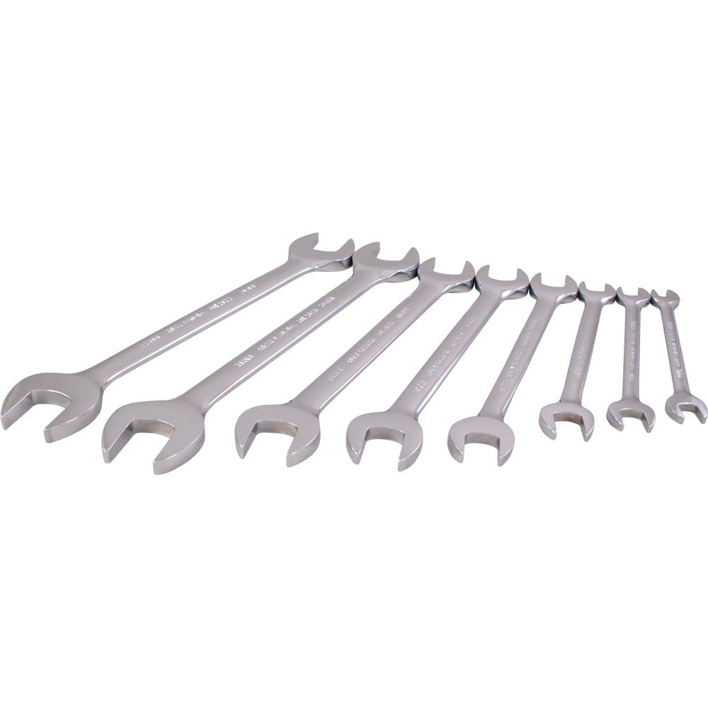 8 Piece Metric Open End, Mirror Chrome Wrench Set, 8mm X 9mm - 21mm X 22mm<span class=' ItemWarning' style='display:block;'>Item is usually in stock, but we&#39;ll be in touch if there&#39;s a problem<br /></span>