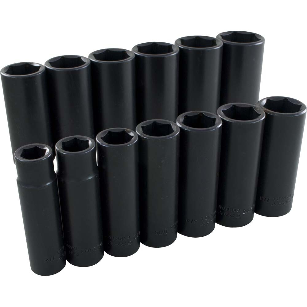13 Piece 1/2&#34; Drive 6 Point SAE, Deep Impact Socket Set, 1/2&#34; - 1-1/4&#34;<span class=' ItemWarning' style='display:block;'>Item is usually in stock, but we&#39;ll be in touch if there&#39;s a problem<br /></span>