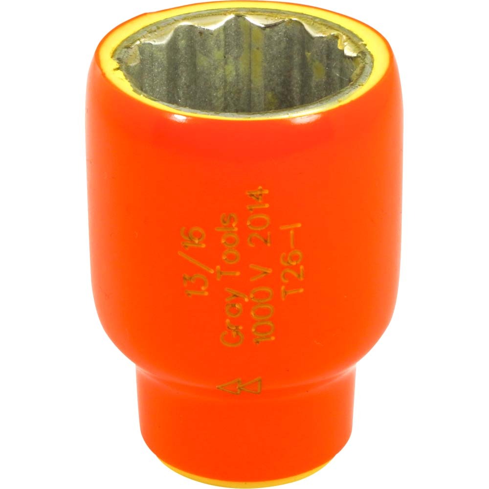 13/16&#34; X 3/8&#34; Drive, 12 Point Standard Length Socket, 1000V Insulated<span class=' ItemWarning' style='display:block;'>Item is usually in stock, but we&#39;ll be in touch if there&#39;s a problem<br /></span>