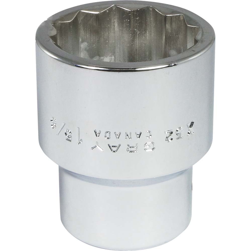 1-5/8&#34; X 1&#34; Drive 12 Point, Standard Length, Chrome Finish Socket<span class=' ItemWarning' style='display:block;'>Item is usually in stock, but we&#39;ll be in touch if there&#39;s a problem<br /></span>