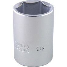 Gray Tools 415 - 15/16" X 1/2" Drive, 6 Point Standard Length, Chrome Finish Socket