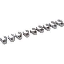Gray Tools 65909 - 9 Piece 1/2" Drive Metric, Mirror Chrome Flare Nut, Crow foot Wrench Set, 20mm - 32mm