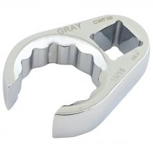 Gray Tools CWF30 - 1/2" Drive, 15/16" Flare Nut Crow Foot Wrench, Chrome Finish