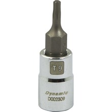 Gray Tools D002309 - 1/4" Drive Torx® Head Socket, Standard Length Chrome Finish, Torx® Bit T9