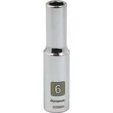 Gray Tools D003206 - 1/4" Drive 6 Point Metric, 6mm Deep Length, Chrome Finish Socket