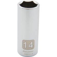 Gray Tools D003214 - 1/4" Drive 6 Point Metric, 14mm Deep Length, Chrome Finish Socket