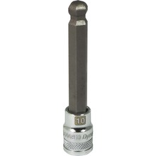 Gray Tools D006910 - 3/8" Drive Metric Hex Head, 10mm Long Ball Nose, Chrome Finish Socket