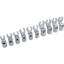 Gray Tools D010028 - 3/8" Drive 10 Piece Metric, Flare Nut Socket Set, 10mm -19mm