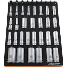 Gray Tools D096001-FT7T - 40 Piece SAE Deep Socket Set With Foam Tool Organizer