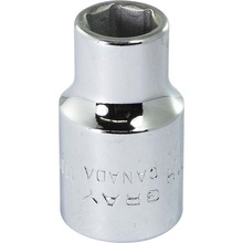 Gray Tools M1211H - 11mm X 1/2" Drive, 6 Point Standard Length, Chrome Finish Socket