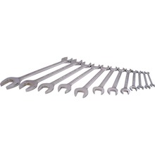 Gray Tools ME12A - 12 Piece Metric Open End, Mirror Chrome Wrench Set, 6mm X 7mm - 27mm X 32mm