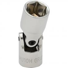 Gray Tools MU10H - 10mm X 1/4" Drive, 6 Point Standard Length, Universal Joint Socket, Chrome Finish
