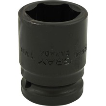 Gray Tools P2634 - 1-1/16" X 3/4" Drive, 6 Point Regular Length, Impact Socket