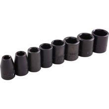 Gray Tools P8T - 8 Piece 3/8" Drive 6 Point, SAE Standard, Impact Socket Set, 5/16" - 3/4"